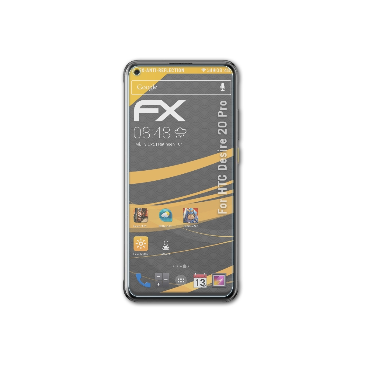 Pro) 20 Displayschutz(für Desire ATFOLIX 3x FX-Antireflex HTC