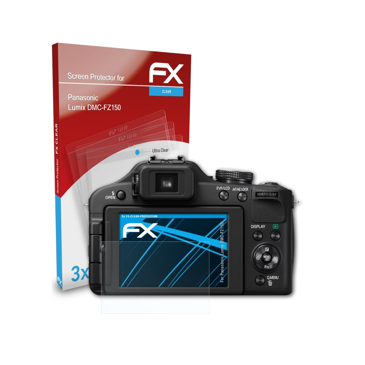 ATFOLIX 3x Displayschutz(für FX-Clear Lumix Panasonic DMC-FZ150)