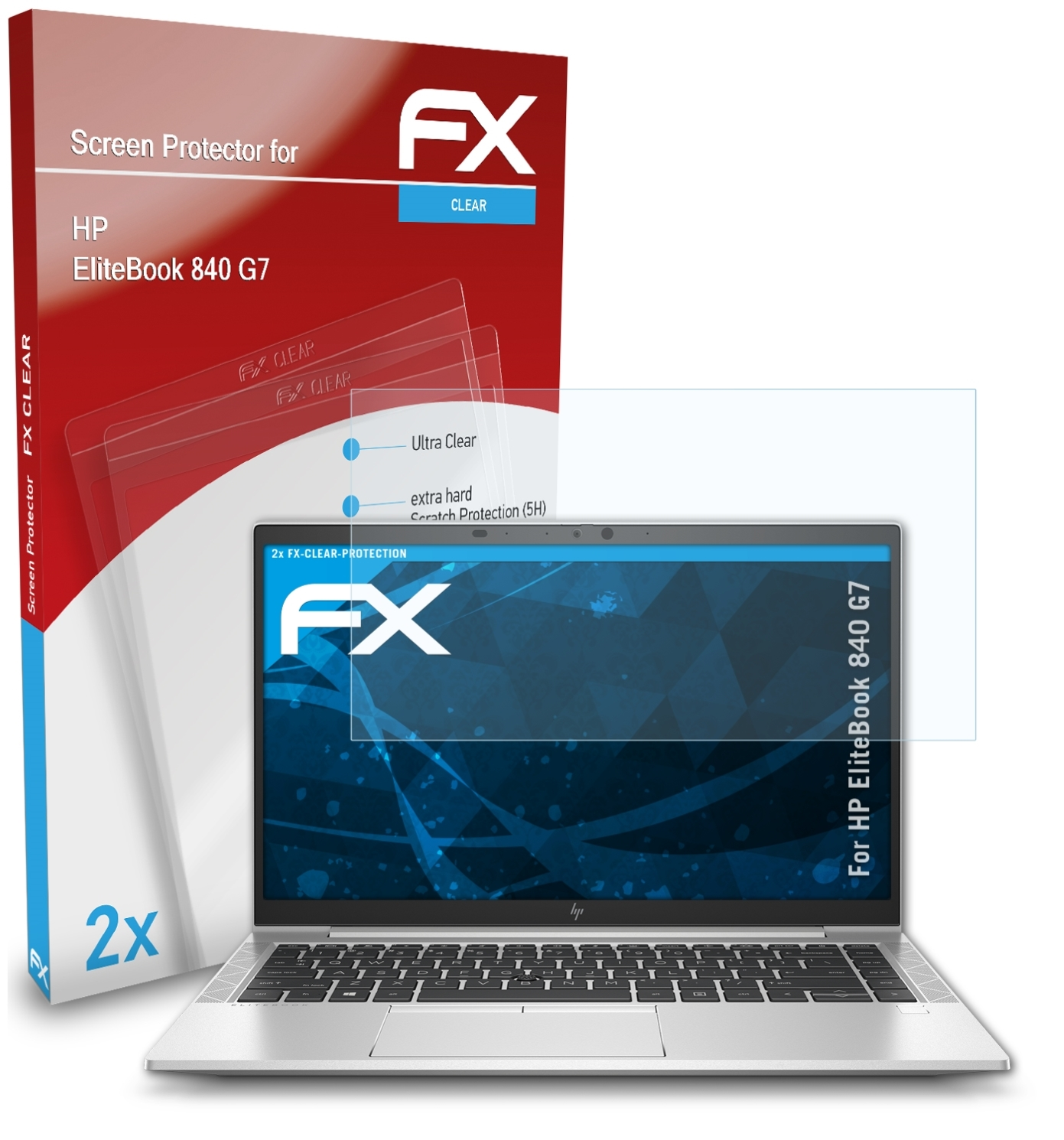 ATFOLIX 2x FX-Clear Displayschutz(für HP 840 EliteBook G7)
