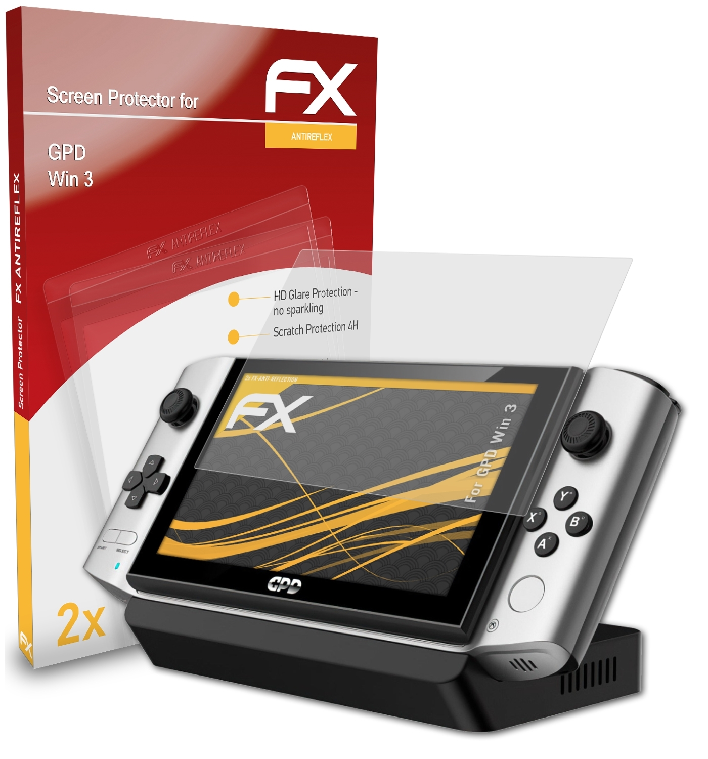 ATFOLIX 2x FX-Antireflex Win 3) Displayschutz(für GPD