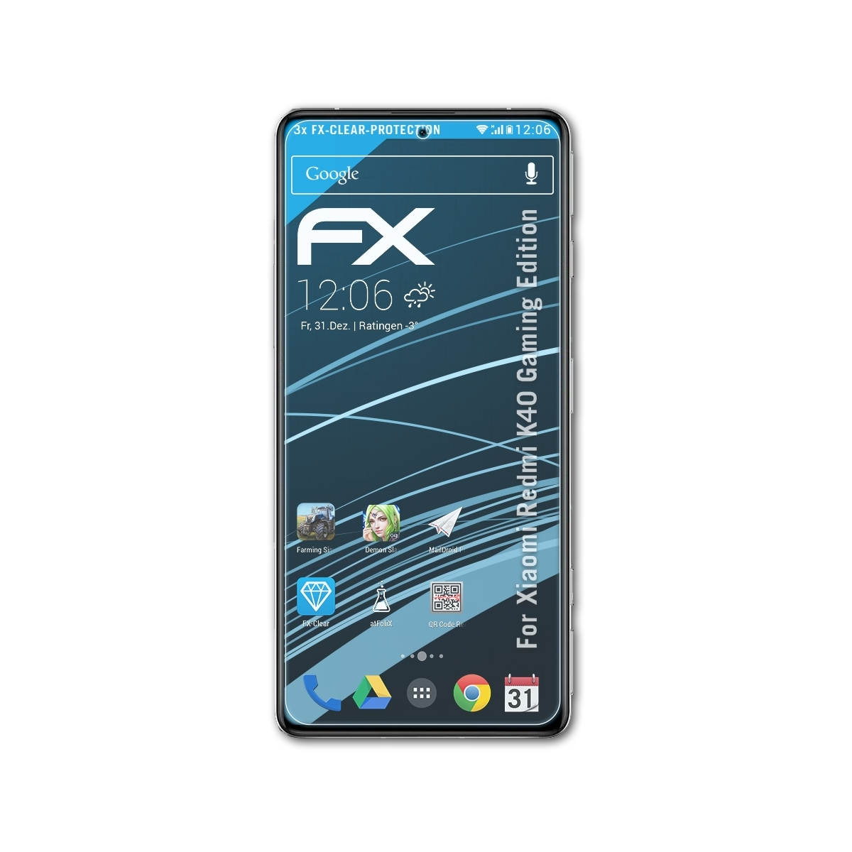 ATFOLIX 3x FX-Clear Displayschutz(für Edition) Gaming Redmi Xiaomi K40