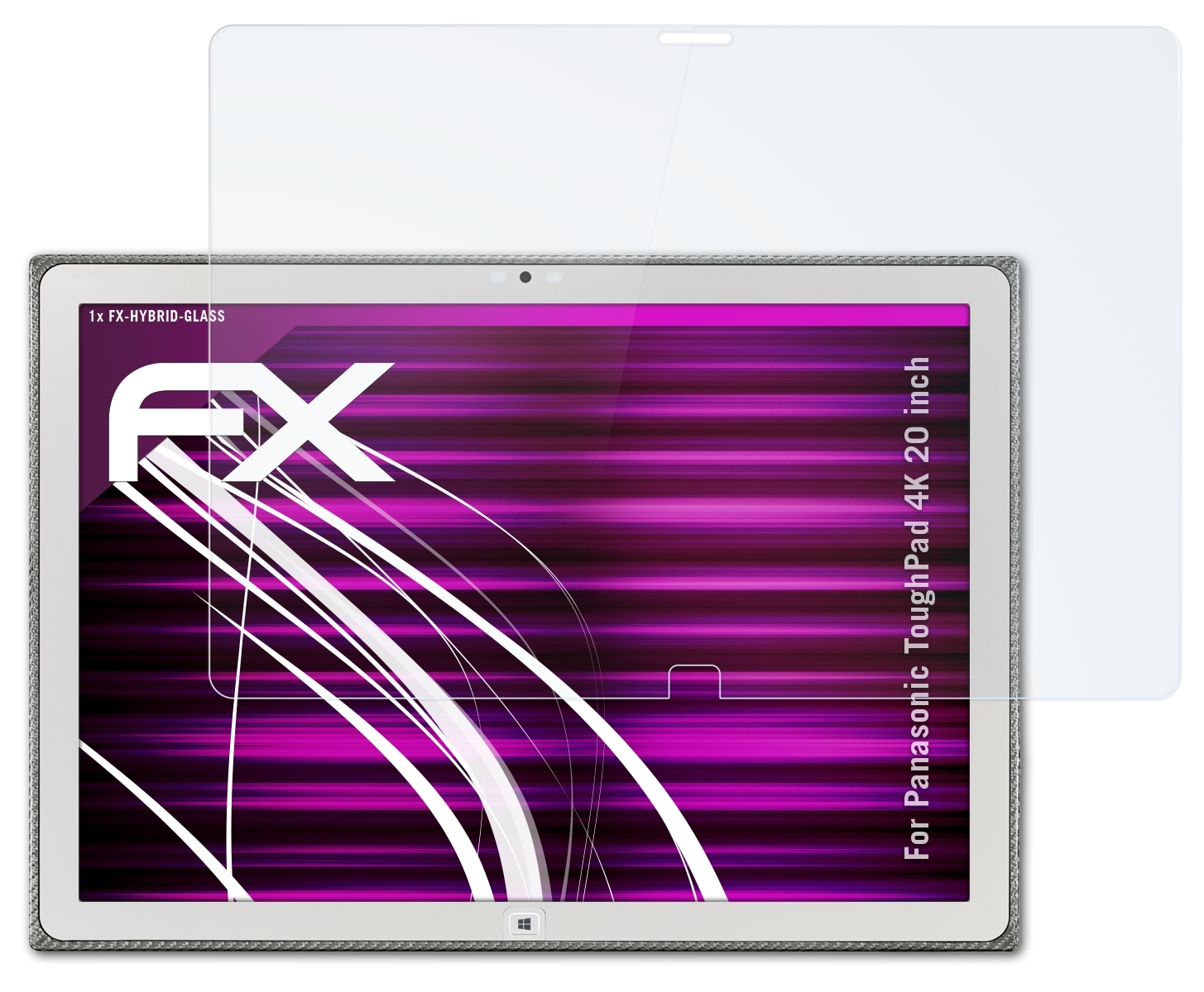 ATFOLIX FX-Hybrid-Glass Schutzglas(für Panasonic ToughPad 4K (20 inch))