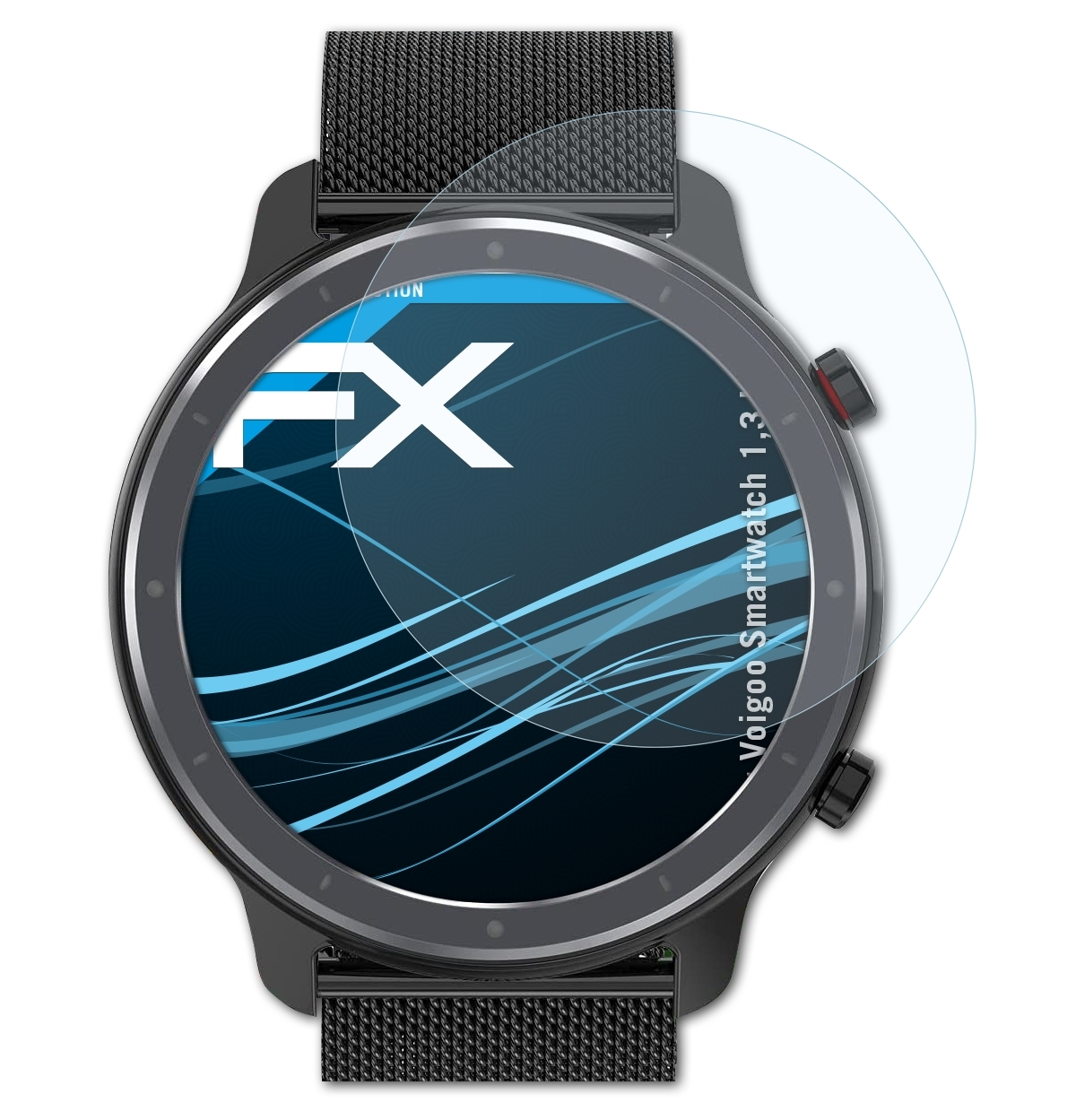 Smartwatch Inch) Displayschutz(für ATFOLIX FX-Clear 3x Voigoo 1,3