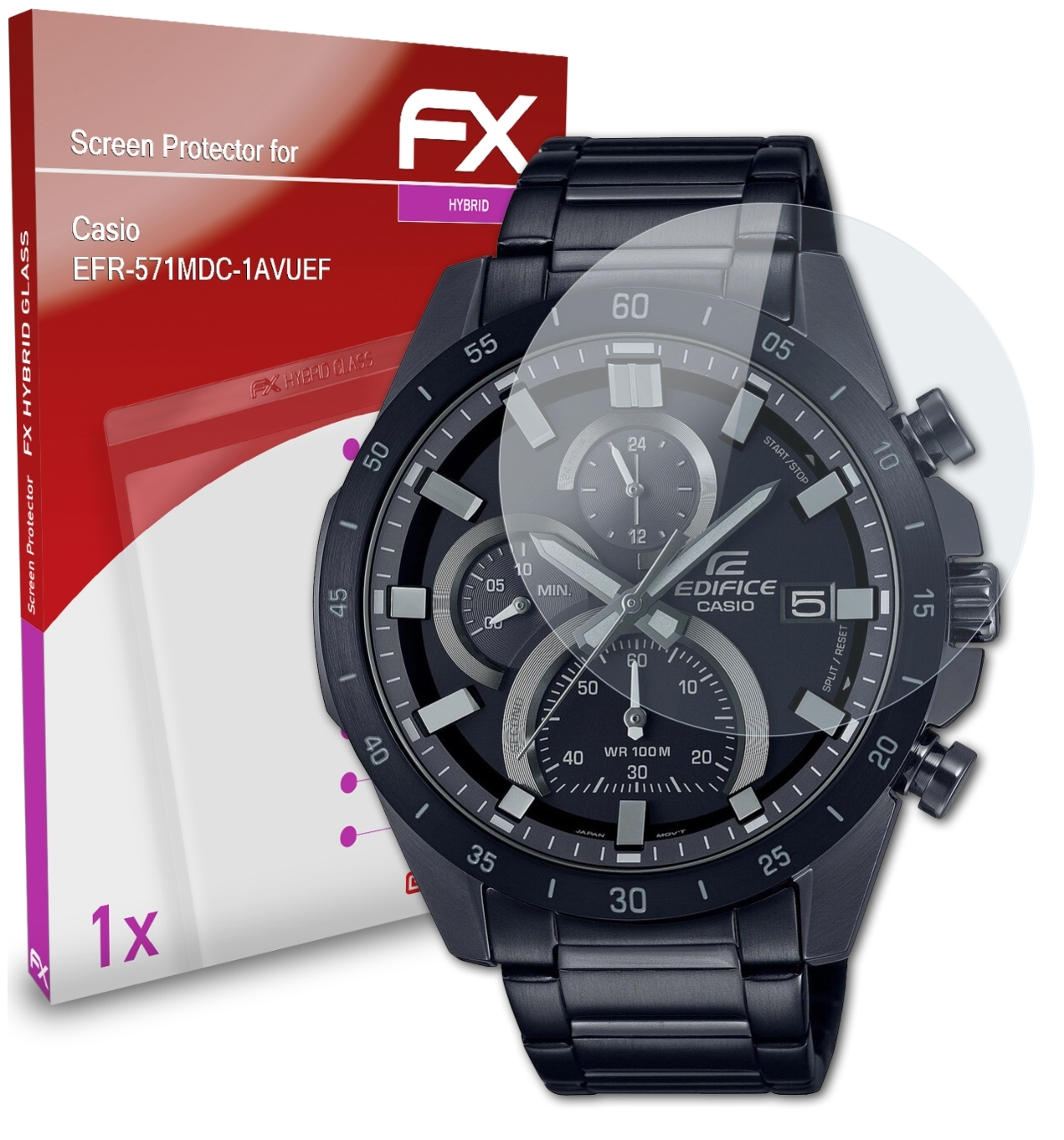 Casio Schutzglas(für EFR-571MDC-1AVUEF) FX-Hybrid-Glass ATFOLIX