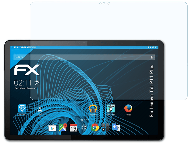 ATFOLIX 2x FX-Clear Displayschutz(für Lenovo Tab P11 Plus)