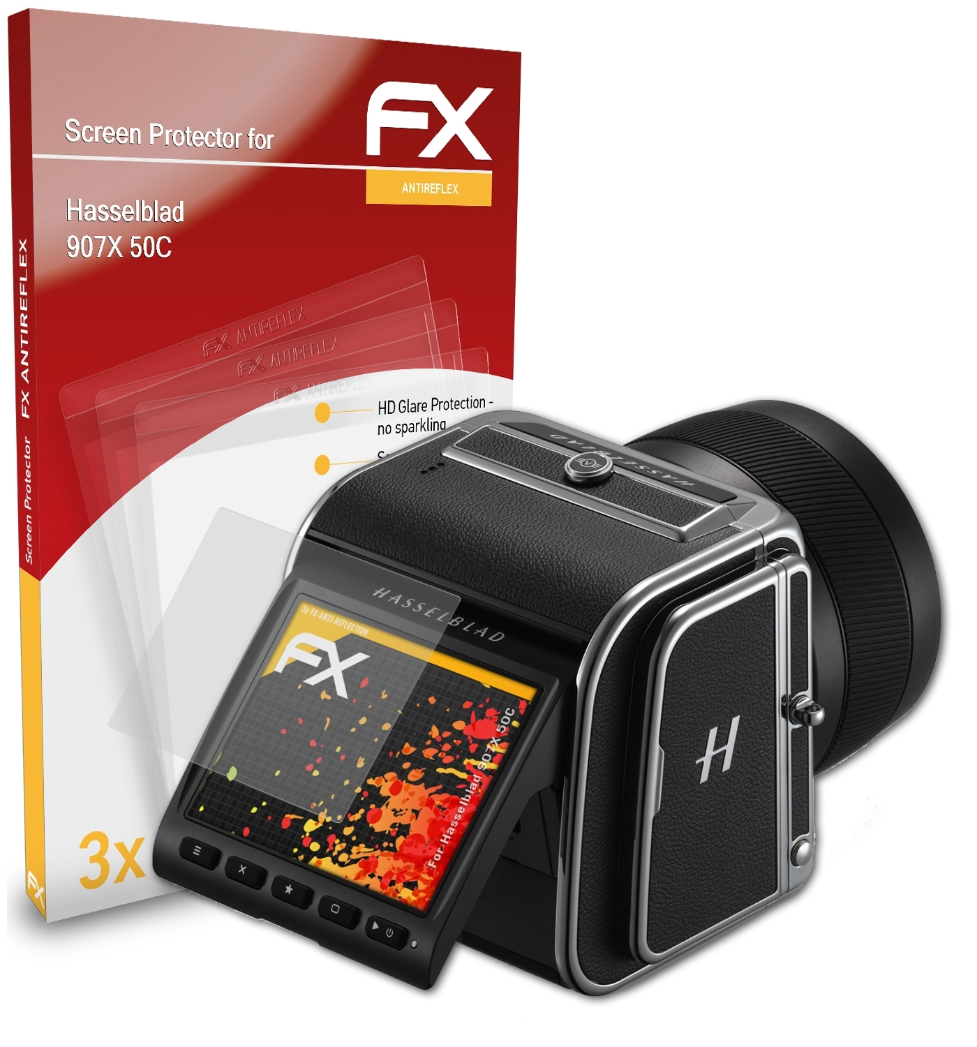 50C) ATFOLIX 907X 3x FX-Antireflex Displayschutz(für Hasselblad