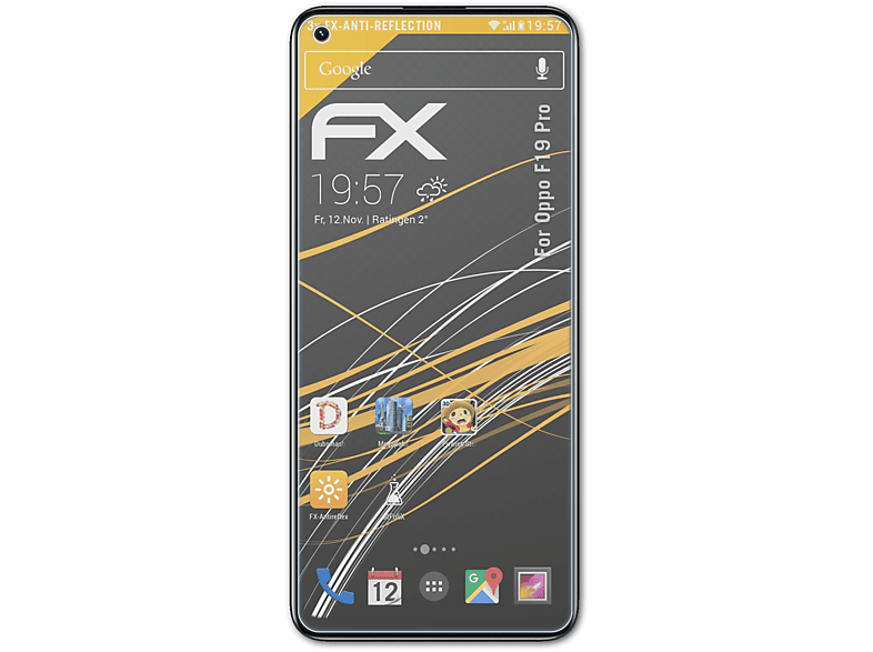 ATFOLIX 3x FX-Antireflex Displayschutz(für Oppo F19 Pro)