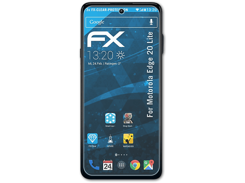 ATFOLIX 3x FX-Clear Displayschutz(für Motorola Edge 20 Lite)