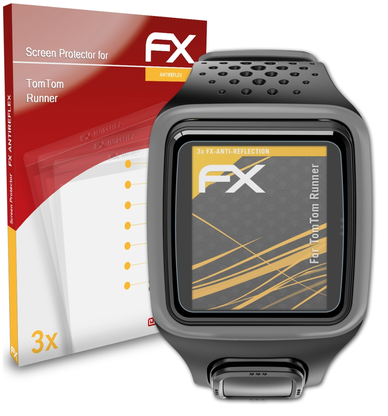 3x Runner) ATFOLIX Displayschutz(für TomTom FX-Antireflex