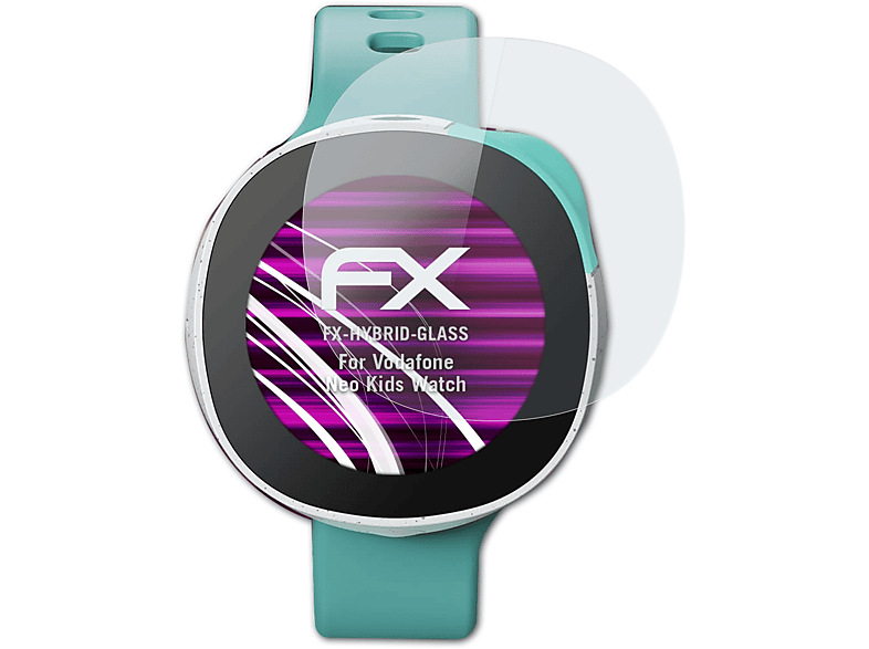 ATFOLIX FX-Hybrid-Glass Schutzglas(für Kids Neo Vodafone Watch)