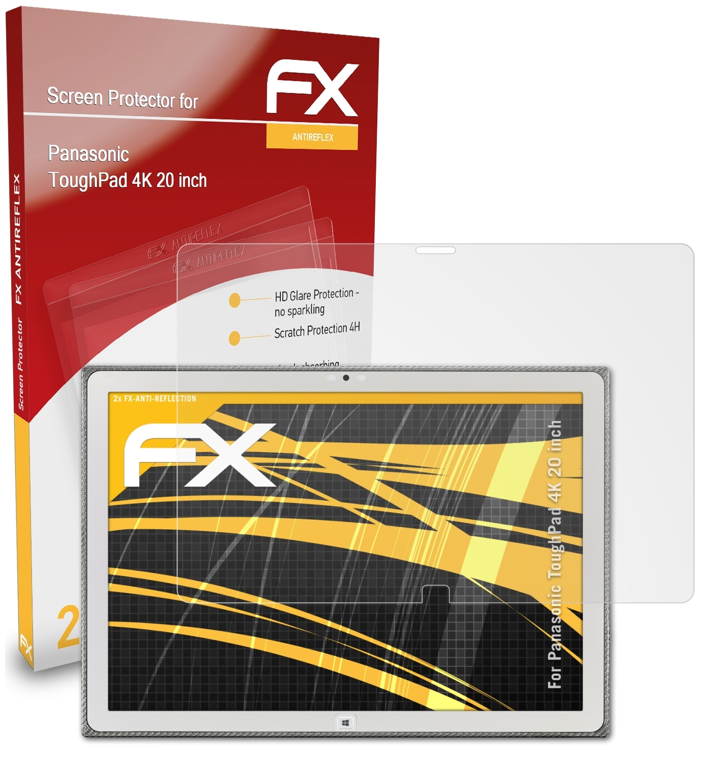 ATFOLIX 2x FX-Antireflex Displayschutz(für 4K inch)) ToughPad (20 Panasonic