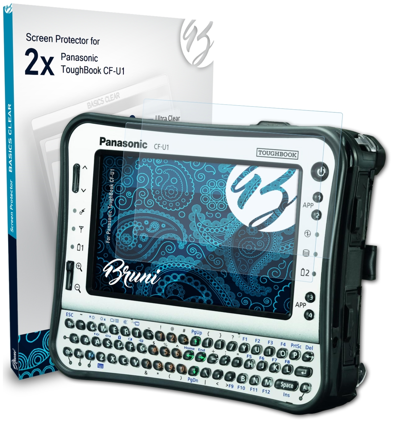 Schutzfolie(für Panasonic ToughBook 2x Basics-Clear CF-U1) BRUNI