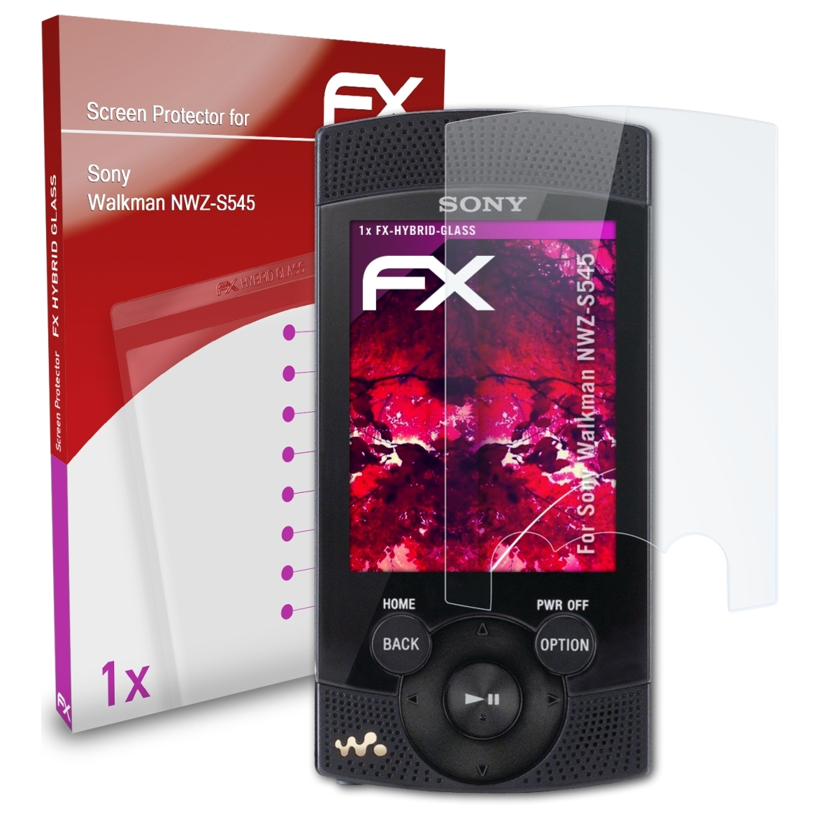 Sony FX-Hybrid-Glass Walkman NWZ-S545) Schutzglas(für ATFOLIX