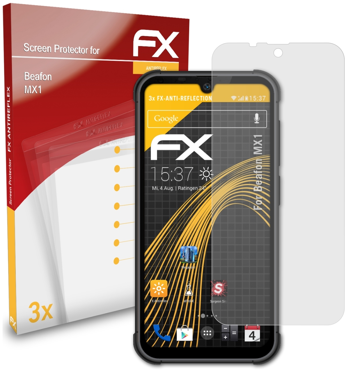 MX1) Beafon ATFOLIX FX-Antireflex 3x Displayschutz(für
