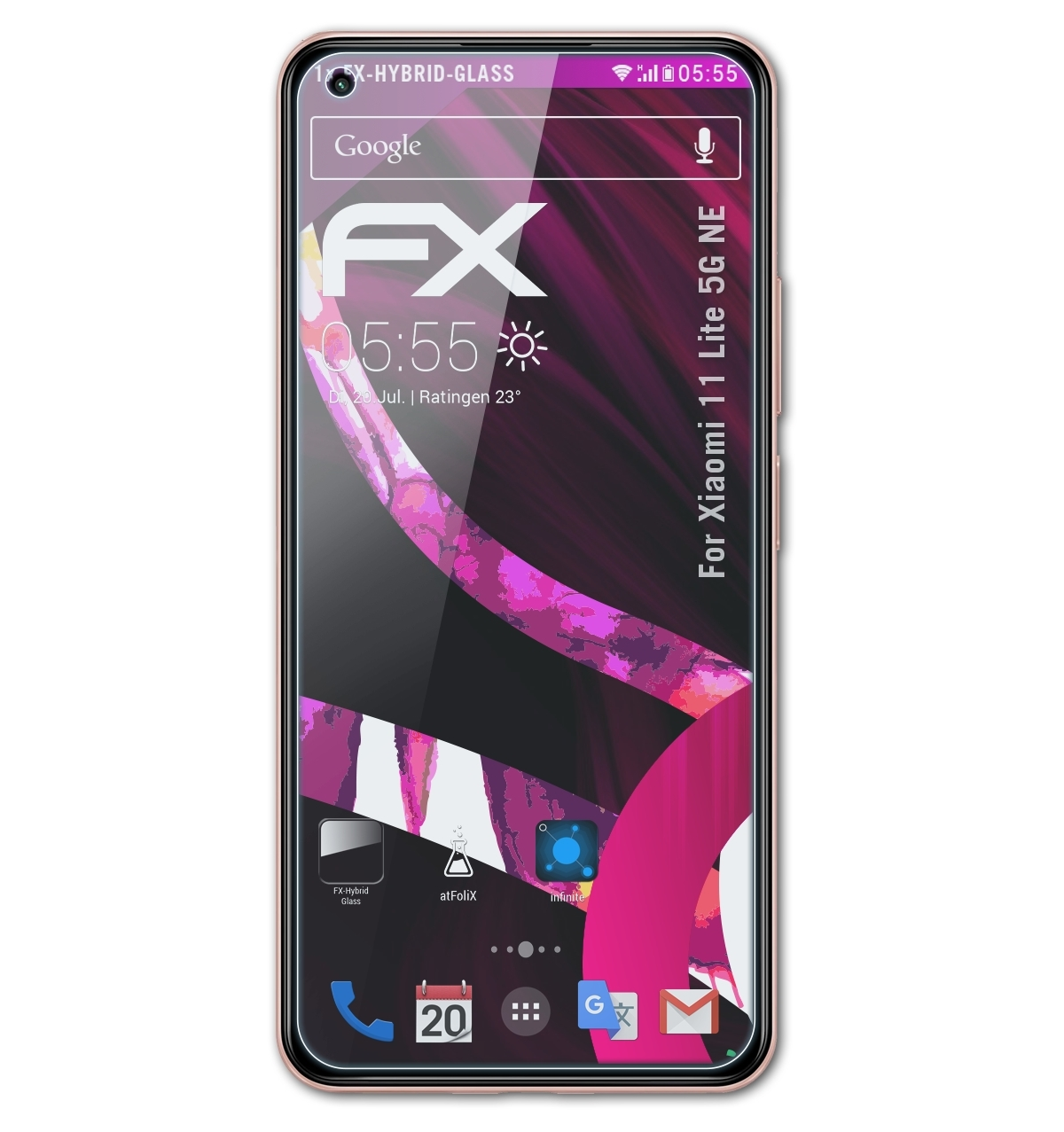 ATFOLIX FX-Hybrid-Glass Schutzglas(für Xiaomi 11 NE) Lite 5G