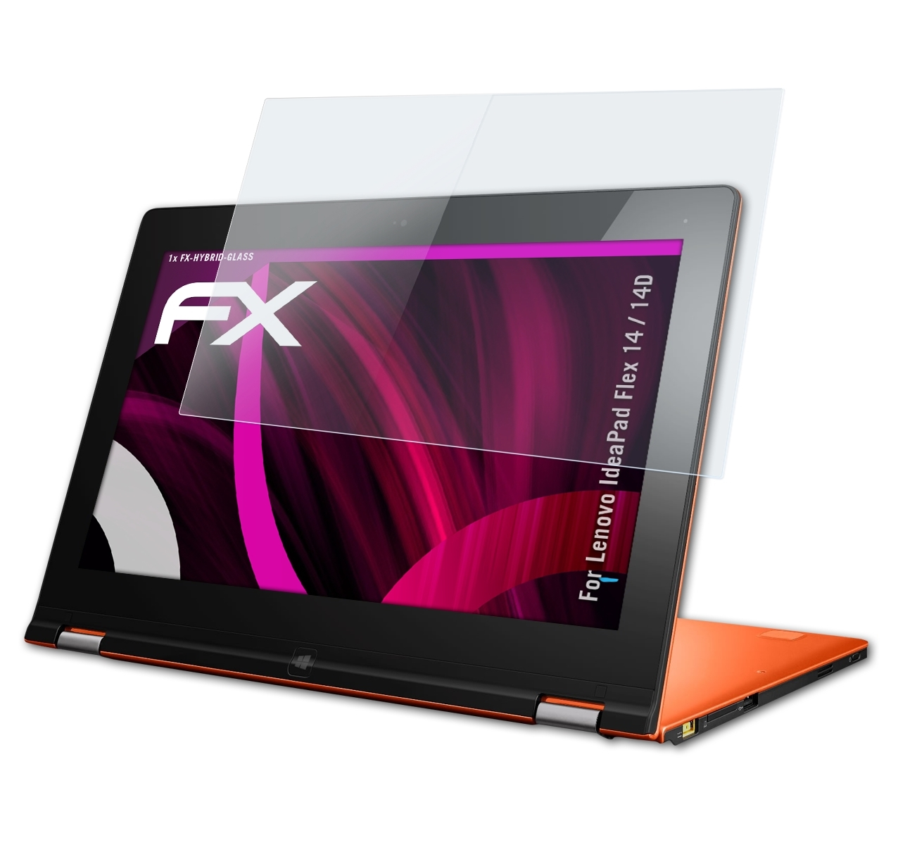 / Flex FX-Hybrid-Glass ATFOLIX 14D) Schutzglas(für Lenovo IdeaPad 14