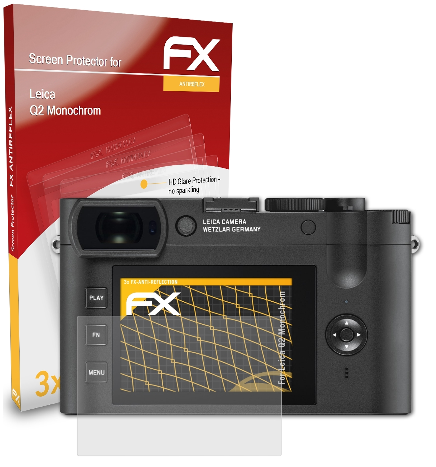 ATFOLIX 3x FX-Antireflex Q2 Monochrom) Displayschutz(für Leica