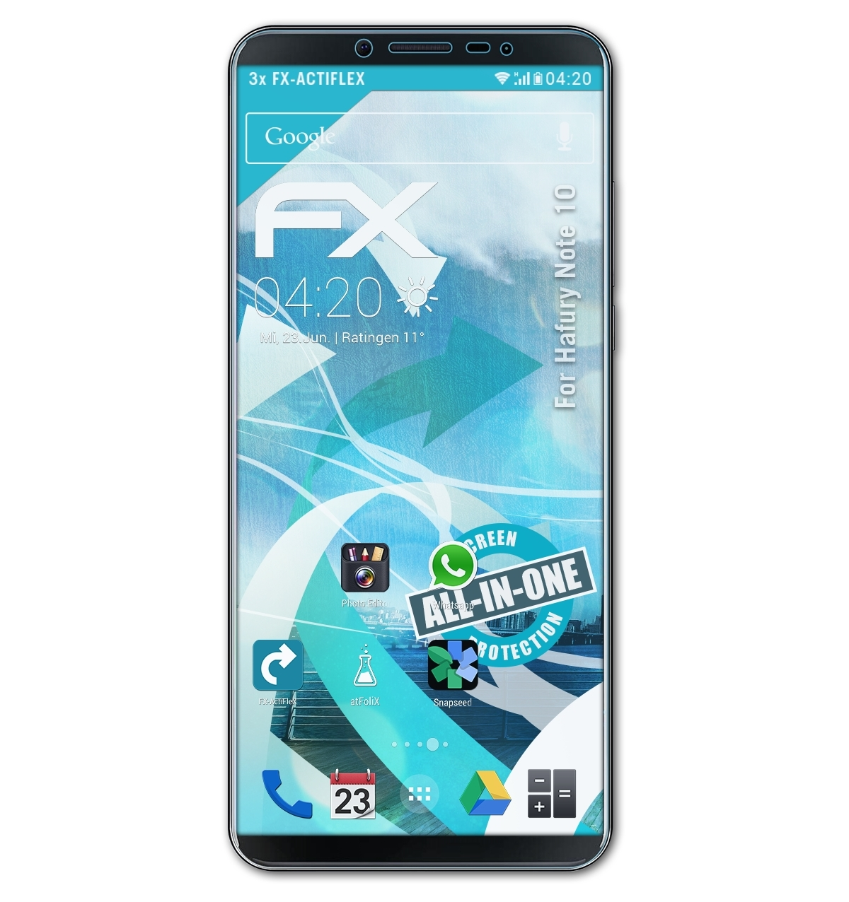 FX-ActiFleX Note 3x Displayschutz(für Hafury ATFOLIX 10)