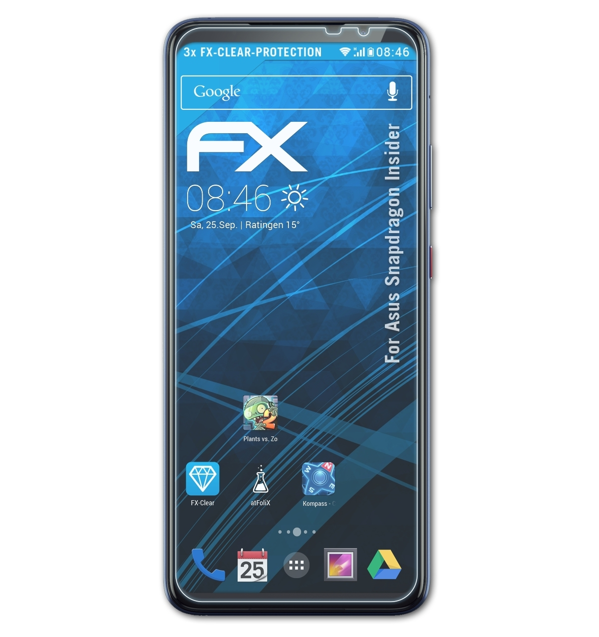 ATFOLIX 3x Asus Snapdragon Insider) Displayschutz(für FX-Clear