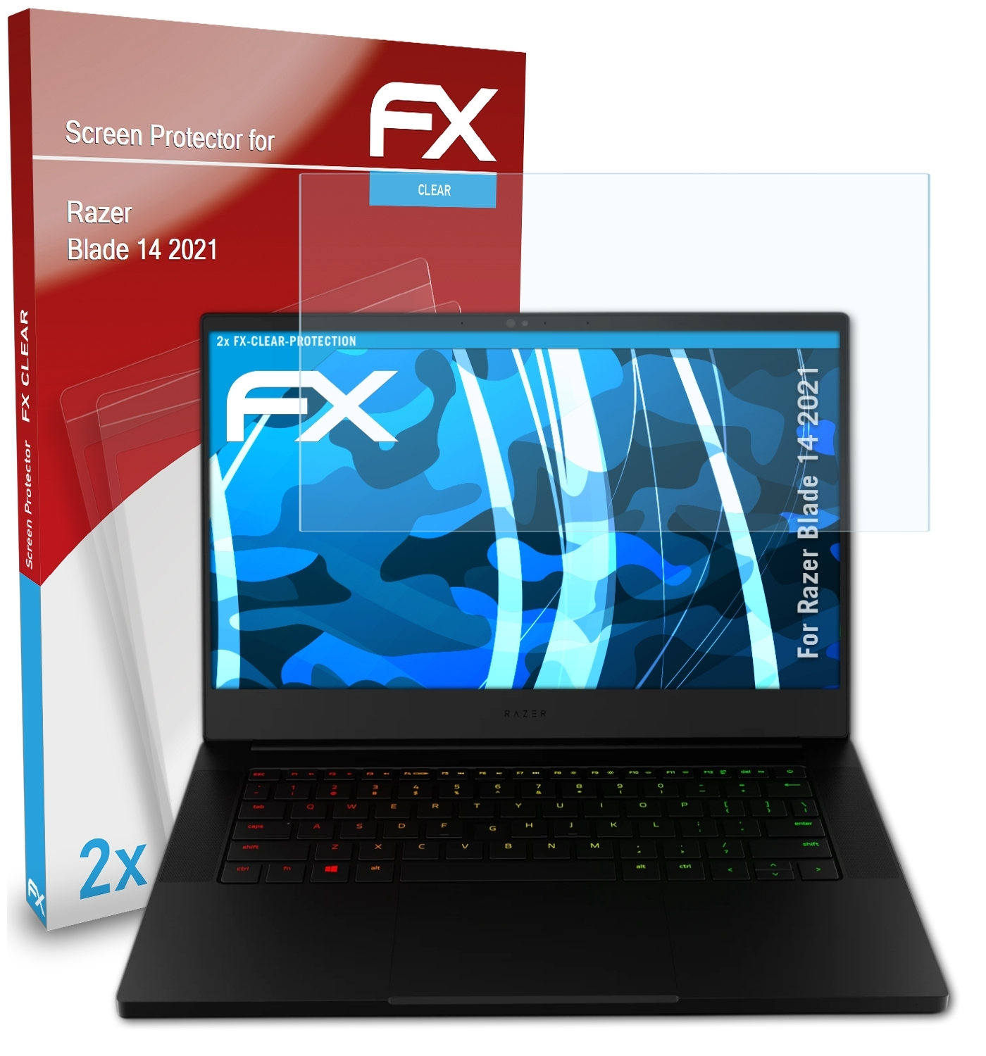 Displayschutz(für FX-Clear Razer (2021)) Blade ATFOLIX 14 2x