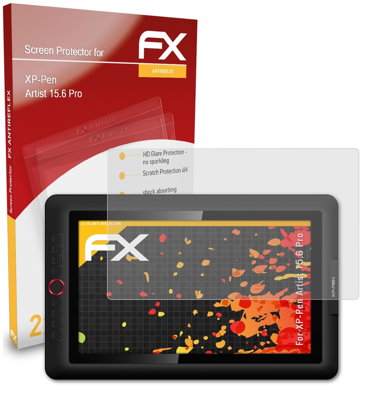 ATFOLIX 2x 15.6 Artist Pro) Displayschutz(für FX-Antireflex XP-PEN