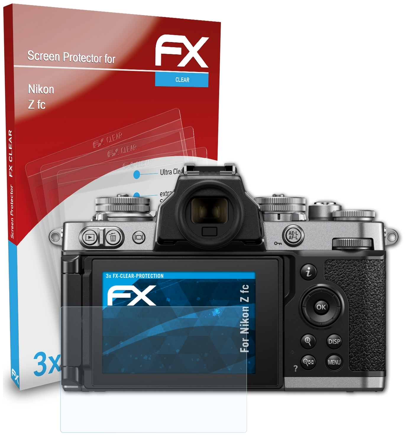 fc) ATFOLIX Z Nikon Displayschutz(für 3x FX-Clear