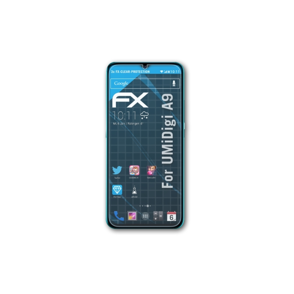 ATFOLIX 3x FX-Clear Displayschutz(für UMiDigi A9)