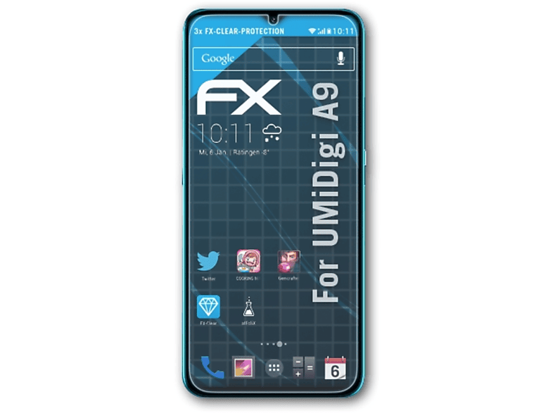 ATFOLIX 3x FX-Clear Displayschutz(für UMiDigi A9) | Displayschutzfolien & Gläser