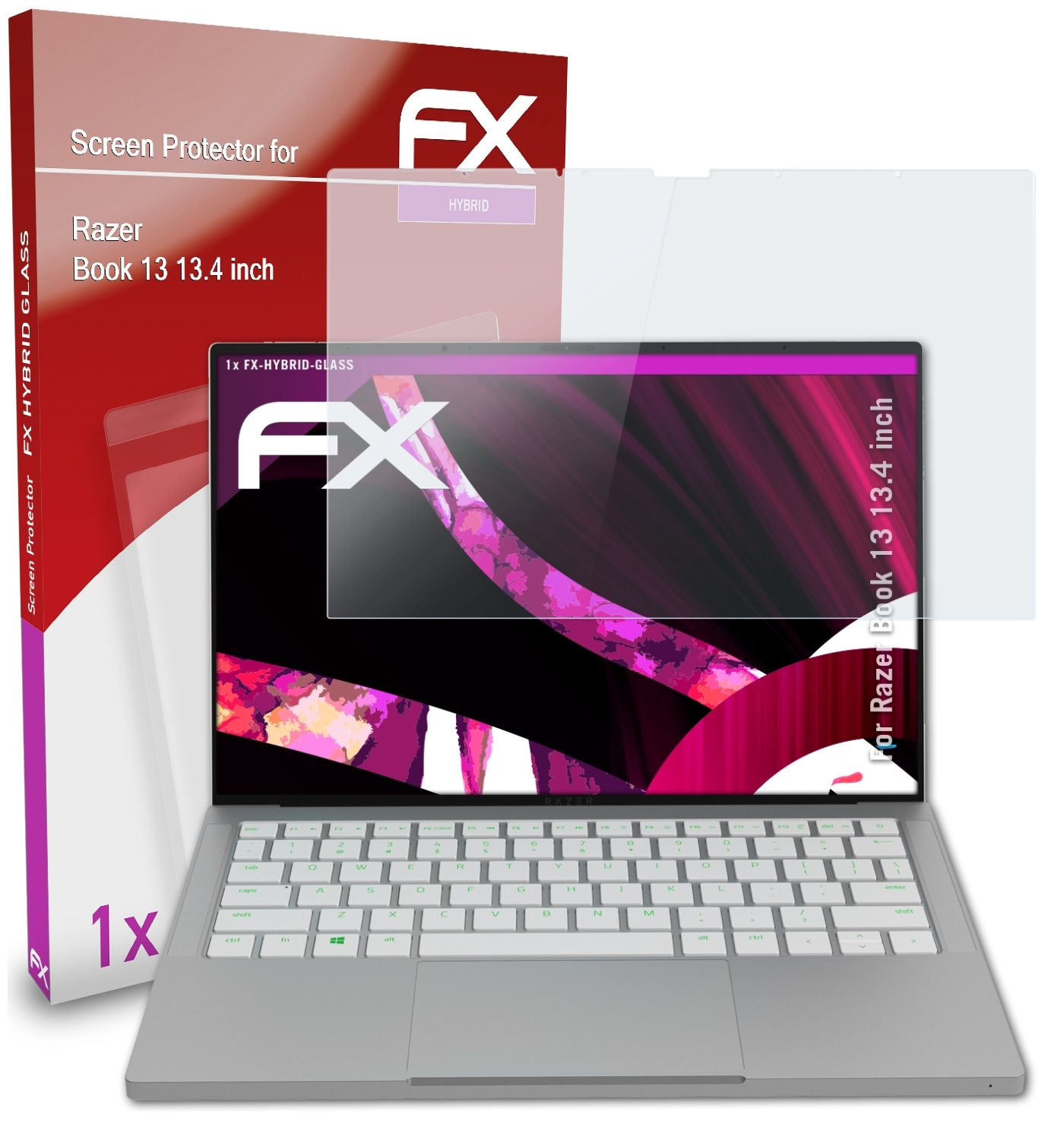ATFOLIX FX-Hybrid-Glass Schutzglas(für Razer Book (13.4 13 inch))