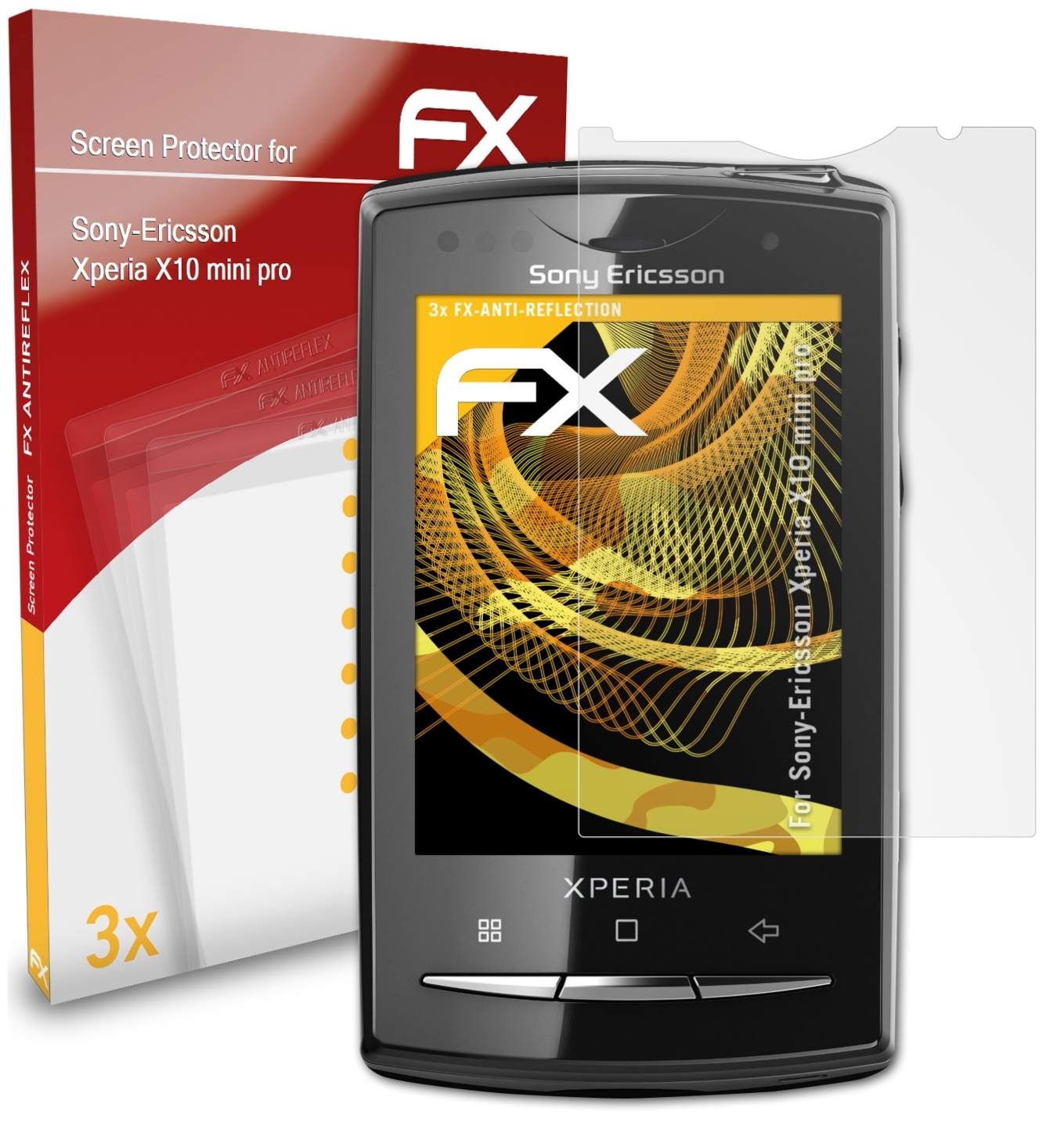 ATFOLIX 3x FX-Antireflex Displayschutz(für Sony-Ericsson X10 mini pro) Xperia