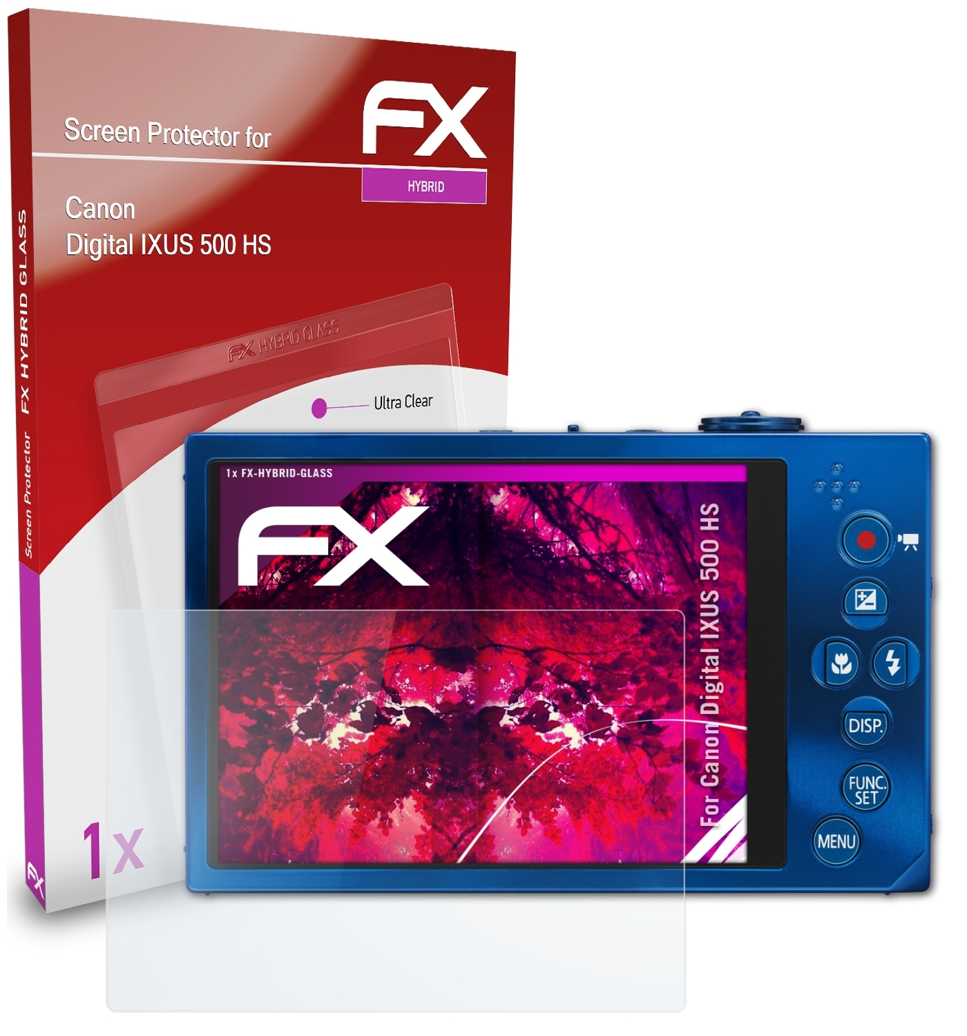 FX-Hybrid-Glass Digital 500 Schutzglas(für IXUS HS) Canon ATFOLIX