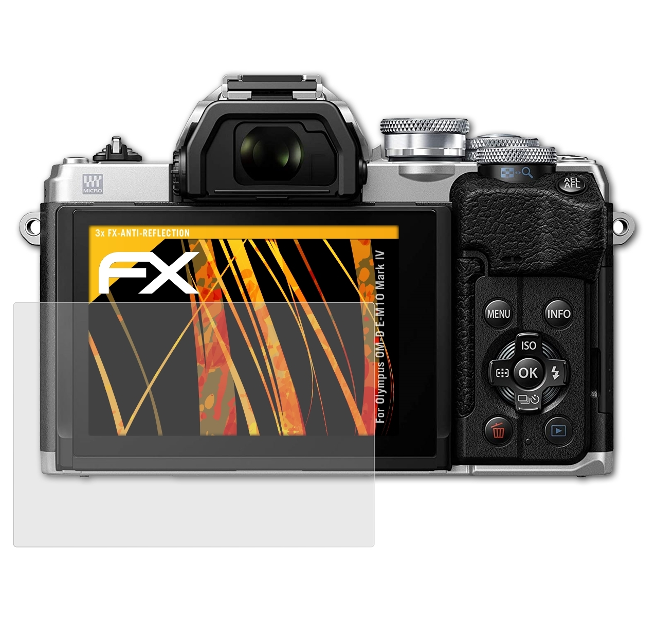 ATFOLIX 3x IV) E-M10 Olympus Displayschutz(für OM-D Mark FX-Antireflex