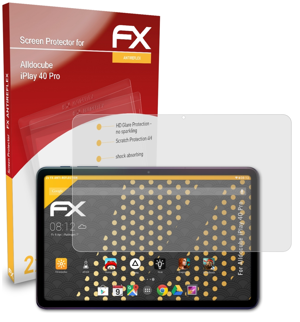 FX-Antireflex Displayschutz(für iPlay Alldocube 2x ATFOLIX Pro) 40