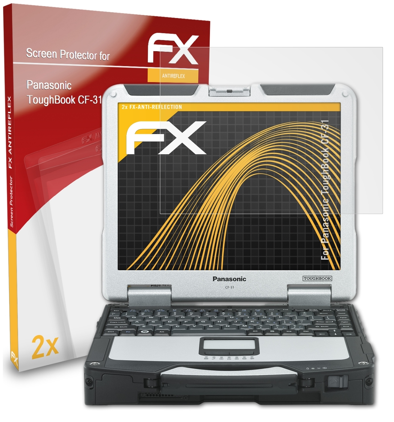 2x ATFOLIX ToughBook CF-31) Displayschutz(für FX-Antireflex Panasonic