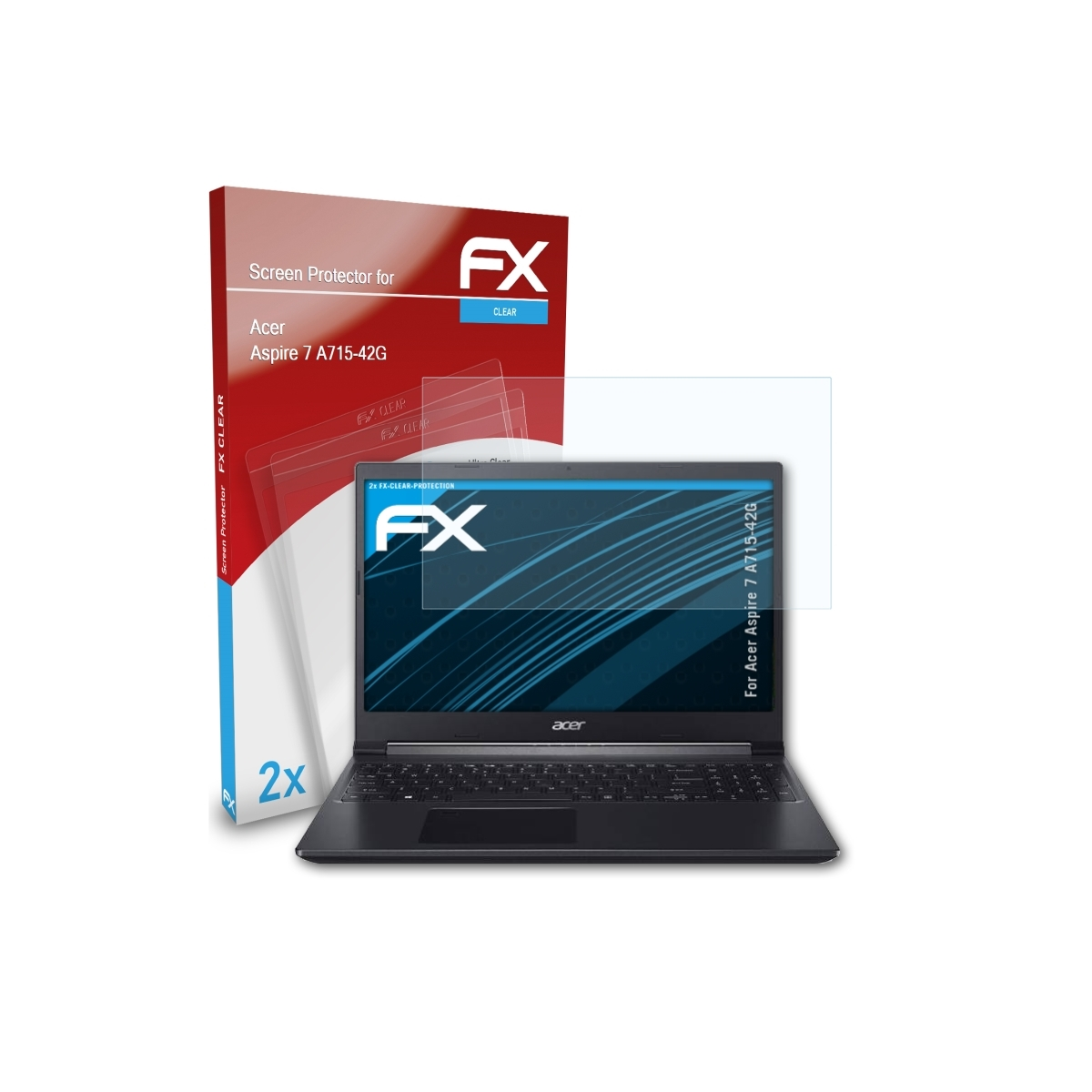 FX-Clear A715-42G) 2x ATFOLIX Aspire Acer Displayschutz(für 7