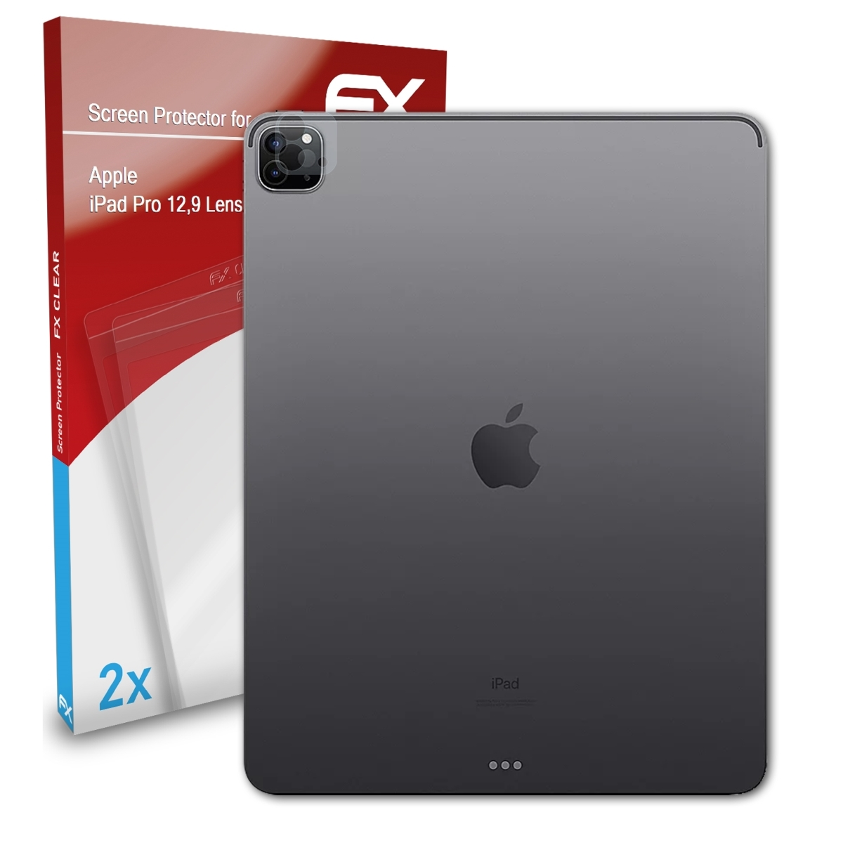 ATFOLIX 2x Apple iPad Lens Pro 12,9 FX-Clear (2021)) Displayschutz(für