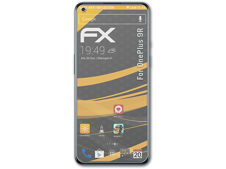 ATFOLIX 3x FX-Antireflex OnePlus 9R) Displayschutz(für