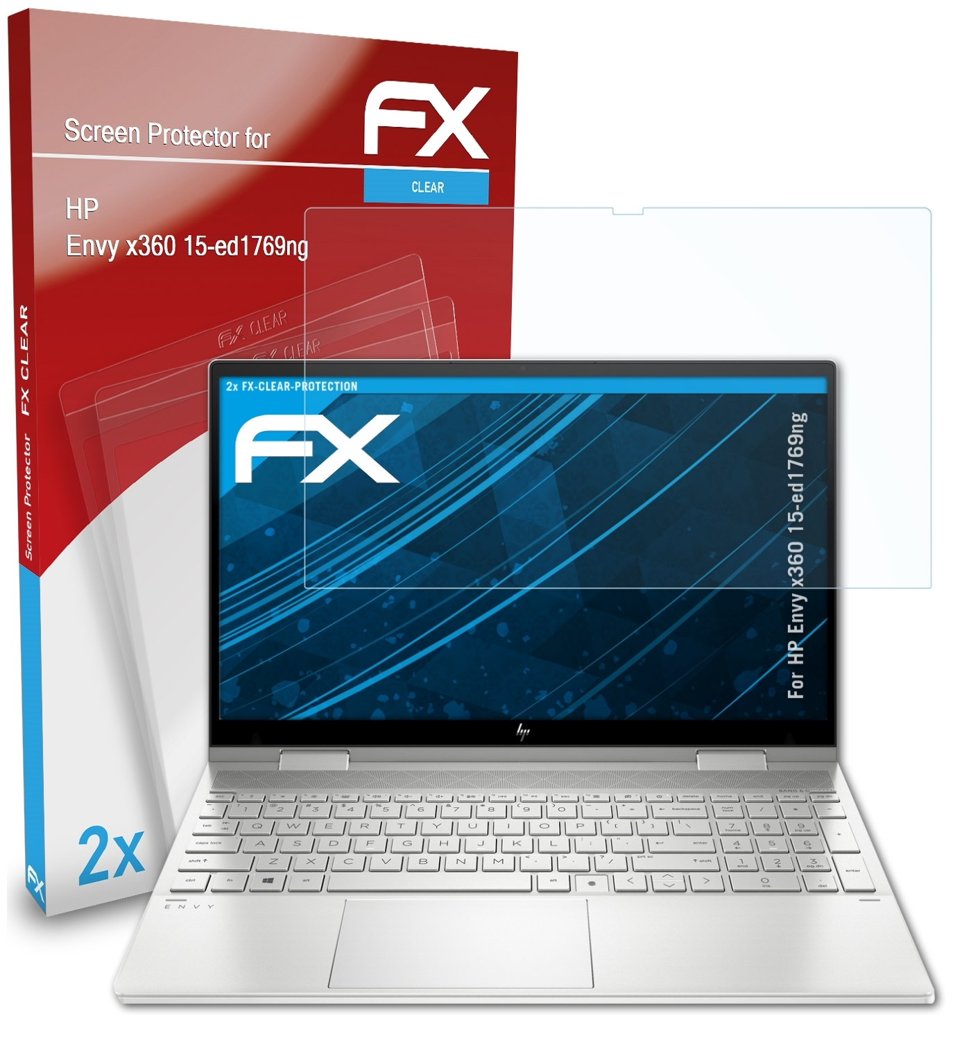 HP Displayschutz(für x360 FX-Clear Envy (15-ed1769ng)) ATFOLIX 2x