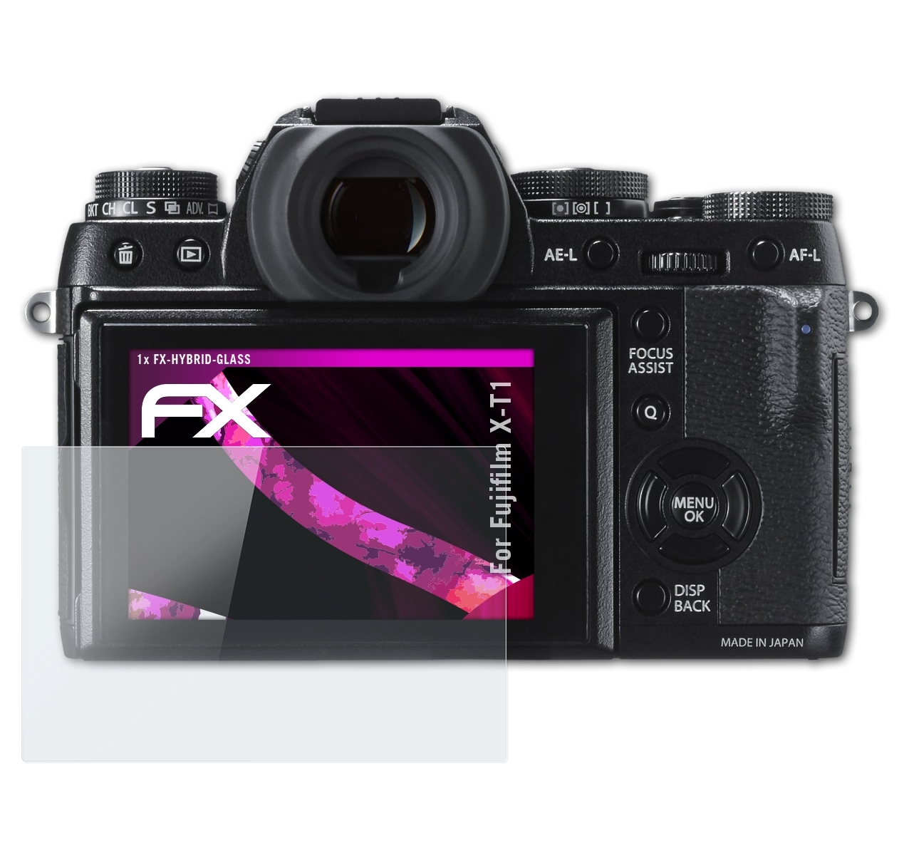 ATFOLIX FX-Hybrid-Glass X-T1) Fujifilm Schutzglas(für