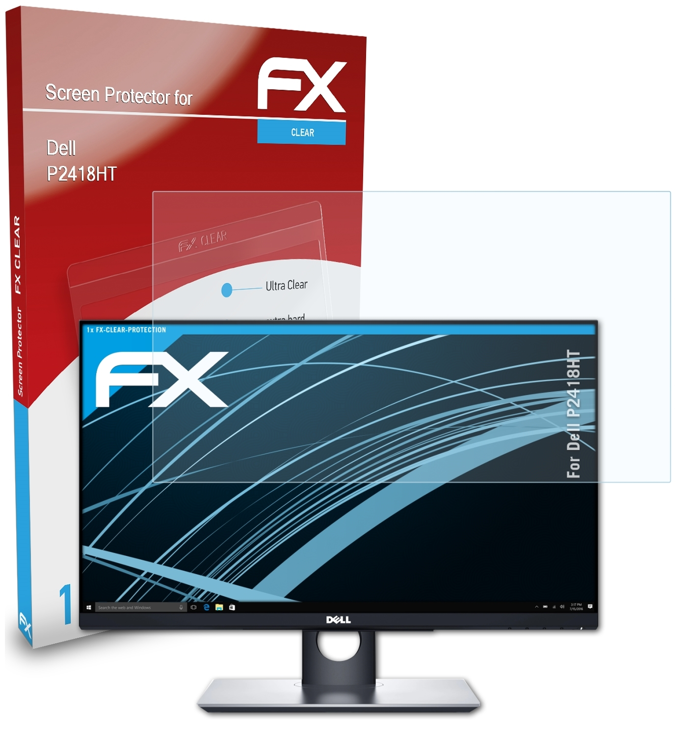 P2418HT) Dell FX-Clear ATFOLIX Displayschutz(für