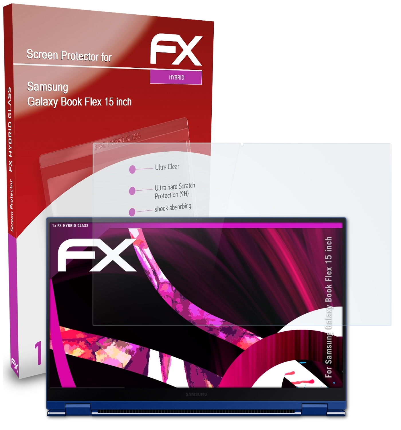 inch)) Samsung Flex (15 Book FX-Hybrid-Glass Schutzglas(für Galaxy ATFOLIX