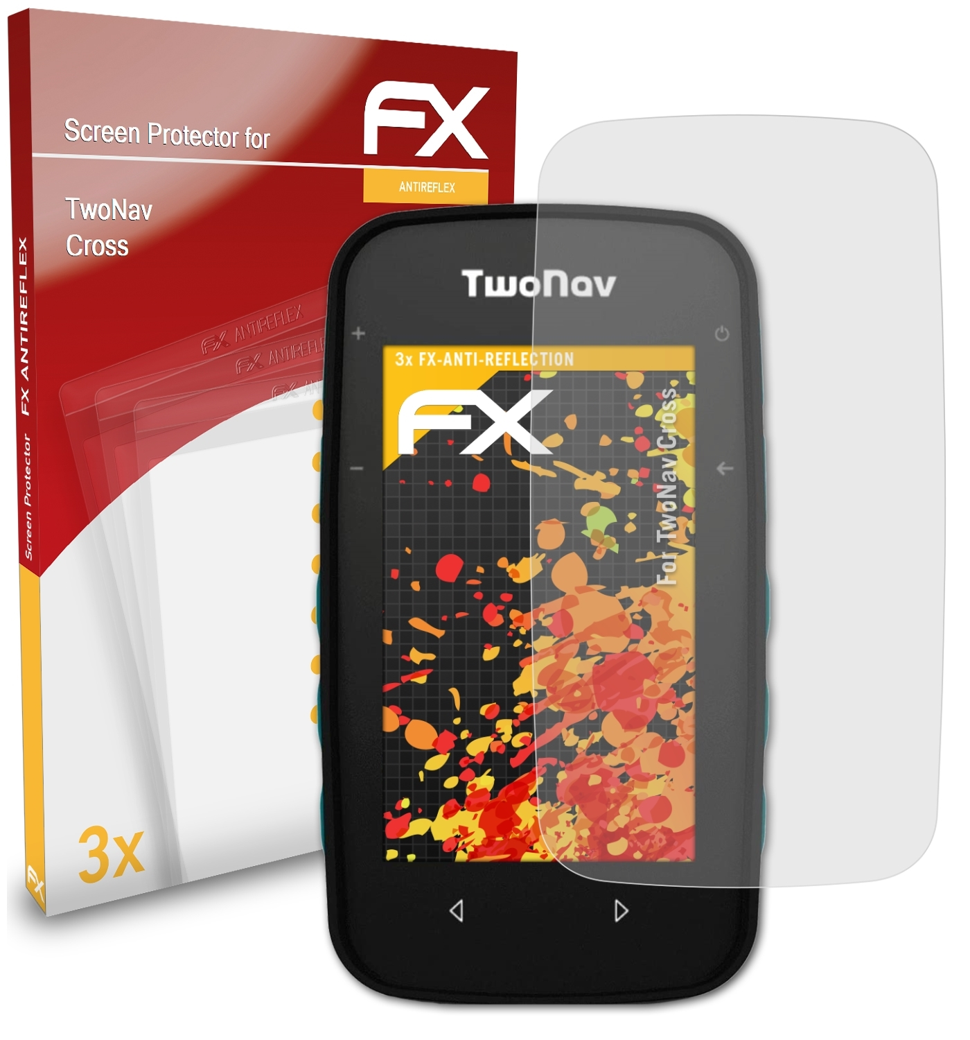 TwoNav ATFOLIX Cross) Displayschutz(für 3x FX-Antireflex