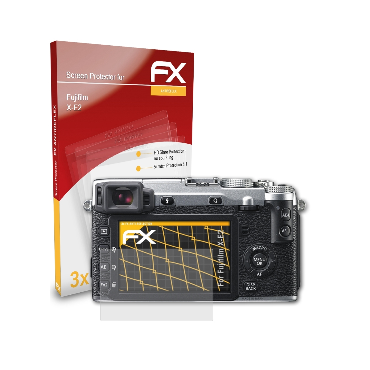 X-E2) 3x FX-Antireflex Displayschutz(für Fujifilm ATFOLIX