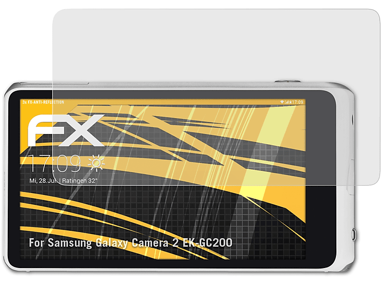 ATFOLIX 3x FX-Antireflex Displayschutz(für Samsung Galaxy Camera 2 (EK-GC200))