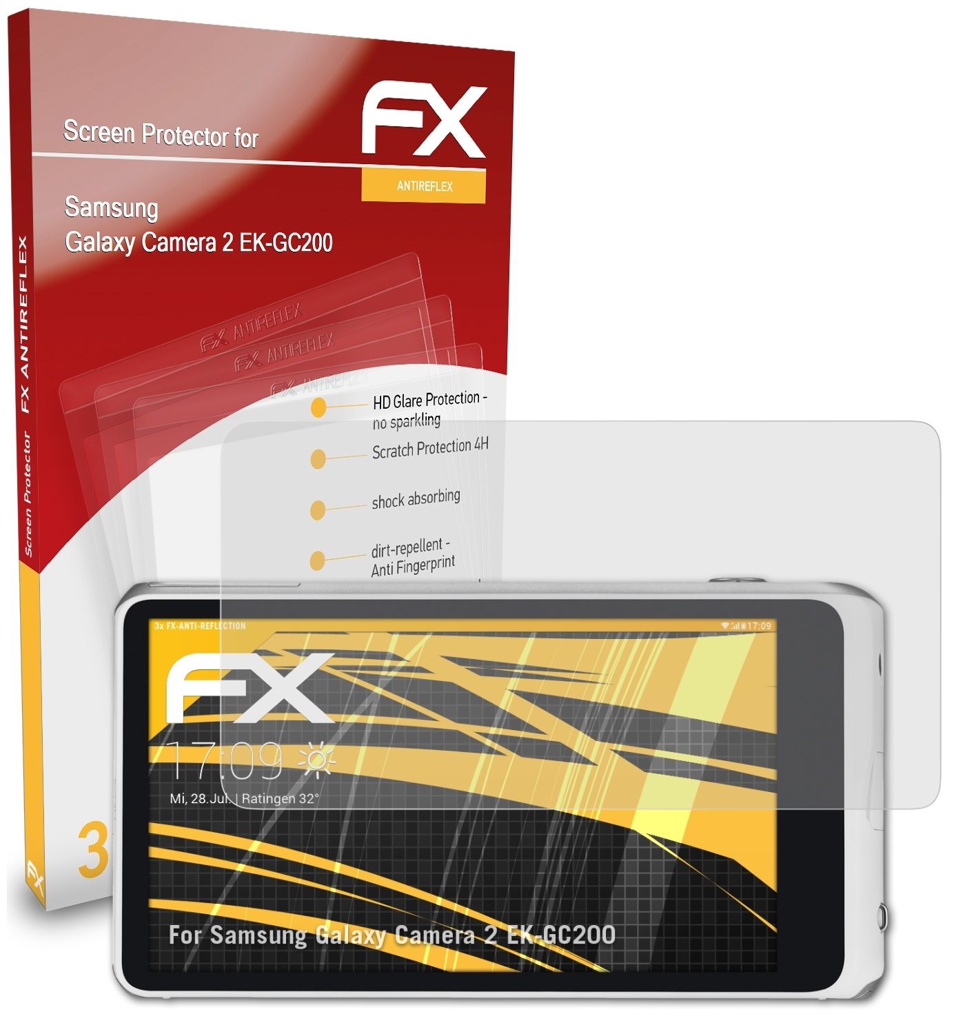 ATFOLIX 3x Galaxy Displayschutz(für FX-Antireflex (EK-GC200)) 2 Camera Samsung