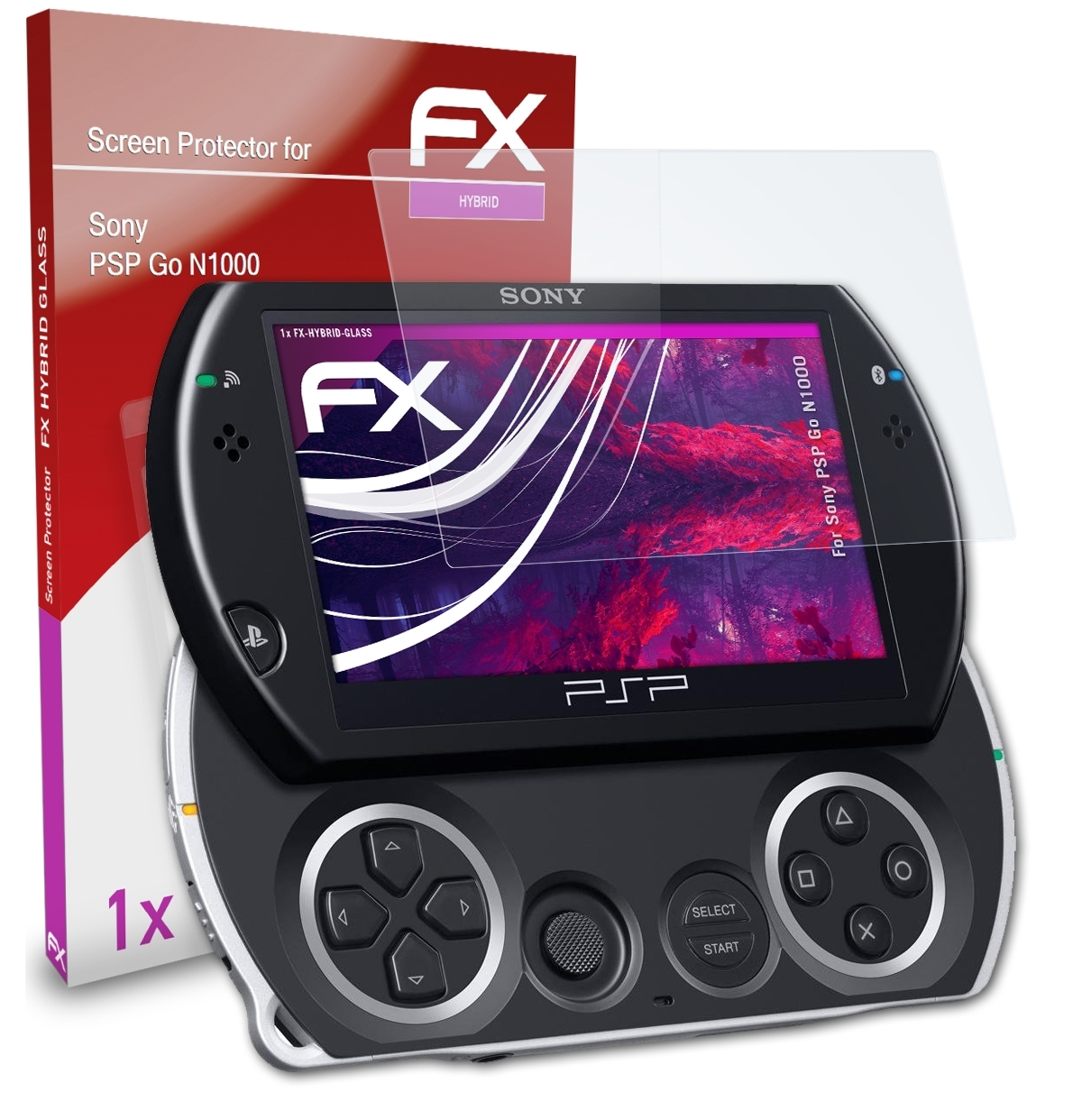 ATFOLIX FX-Hybrid-Glass Schutzglas(für Go PSP (N1000)) Sony