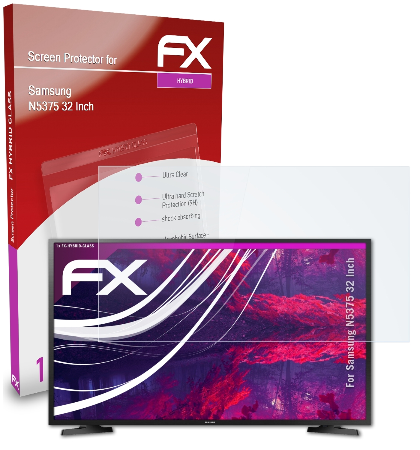 ATFOLIX FX-Hybrid-Glass N5375 (32 Samsung Inch)) Schutzglas(für