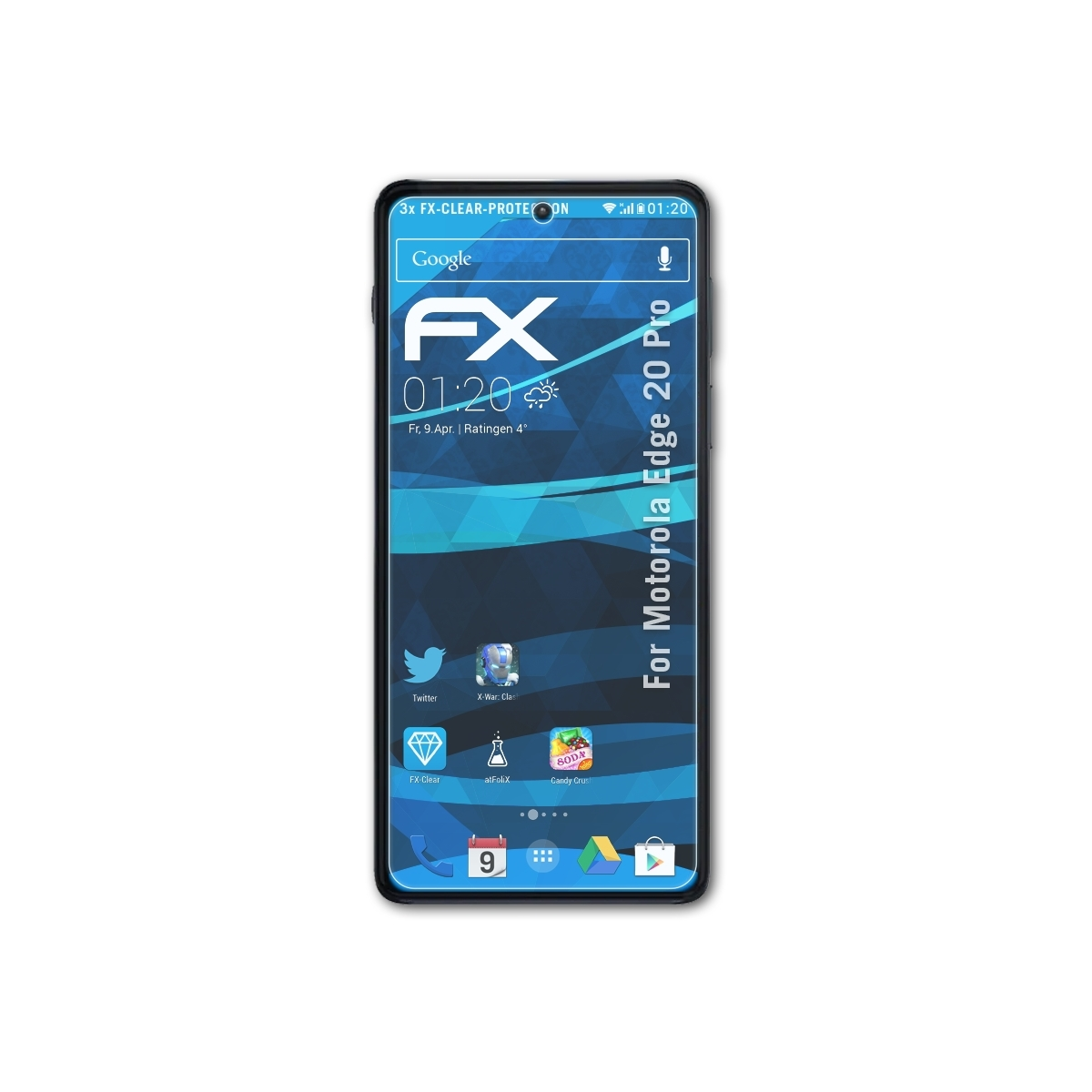 FX-Clear 20 Pro) Displayschutz(für 3x Motorola Edge ATFOLIX