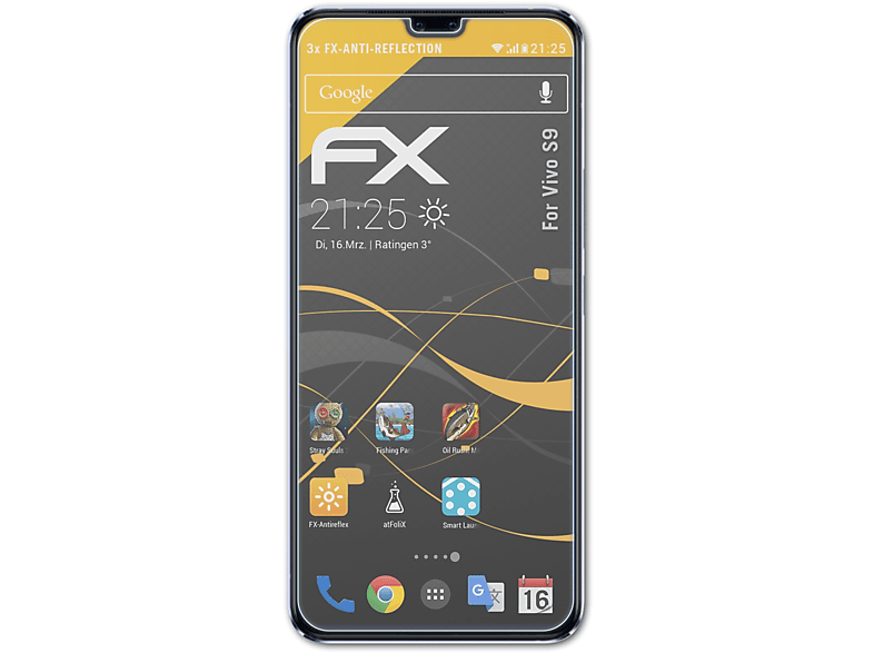 ATFOLIX Vivo 3x Displayschutz(für S9) FX-Antireflex