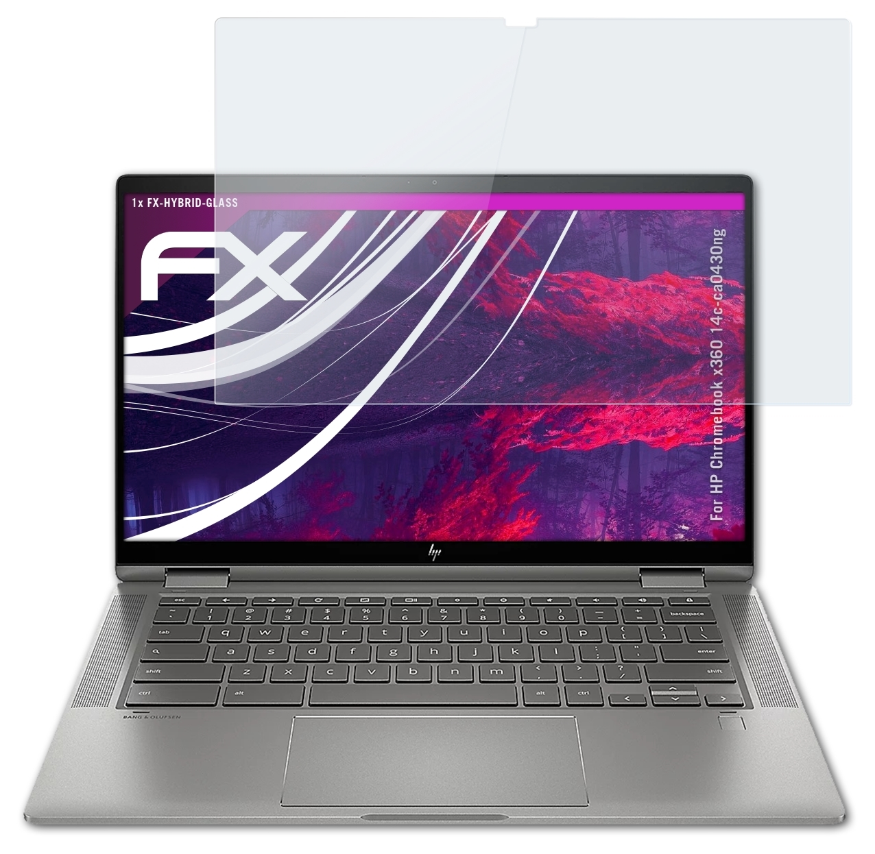 (14c-ca0430ng)) HP FX-Hybrid-Glass x360 Chromebook Schutzglas(für ATFOLIX